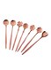 Flower Pattern Stirring Spoon Set Gold 14.5x5.5x3.5cm