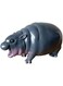 Hippo,Bouncy Pork Pygmy Hippo Statue,Hippo Resin Figurines,Figurine Small Tabletop Statue,Portable Hippopotamus Sculpture for Bookshelf, Bedroom,Perfect Indoor Home Decorations and Gifts