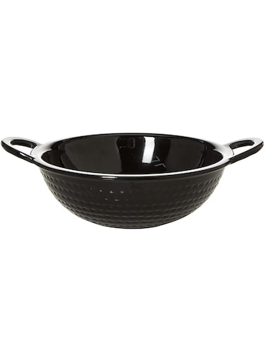 Servewell Lamart Servewell Horeca Dotted Kadai, Silver, H 15.6 X W 17.0 X D 6.6 Cm, 9Inch, Melamine