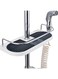 Beauenty Bathroom Storage Shelf,Adjustable Shower Shelf,Shower Rack Organiser,No Drilling,Snap-On Shower Accessories,Shower Caddy Pole Bathroom Shelf Tray Hanging Bathroom Lift Tray Mounted Showe