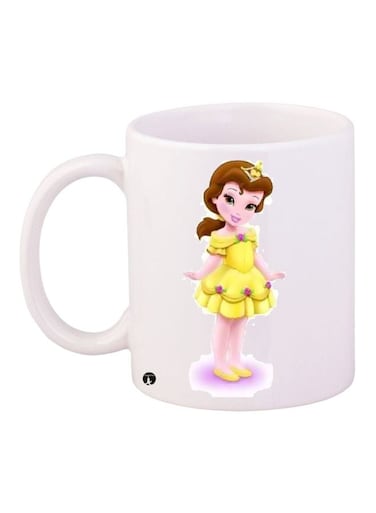 Disney Princess Printed Coffee Mug White/Yellow/Brown