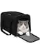 Gliron Soft Sided Pet Travel Carrier Bag (Black)