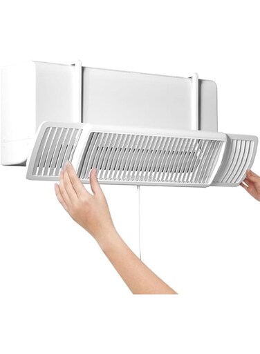 AputueAir Conditioner Deflector, Telescopic Air Vent Deflector, Anti-Direct Blowing Air Conditioning Wind Deflector, Adjustable Air Vent Deflector for Wall Mounted Air Conditioners (60-90cm)