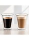 Double Wall Glass Cups Set of 2 Borosilicate Insulated Clear Coffee Tea Cappuccino Flat White Glasses for Hot &amp; Cold Drinks, DG880 (180ML, 2 Piece Set)