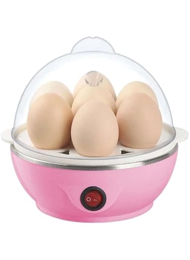 Dubai Gallery Multi-Functional Electric Eggs Boiler Steamer 350 W 45573 Pink/Clear