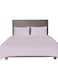 Smart Flat Bed Sheet Plain Cotton Bed Sheet with Pillow Covers (50x70cm) Light Grey