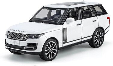 Land Rover Official Licensed 1:18 Range Rover Diecast 50th Anniversary Model Car &ndash; Alloy Metal SUV Collectible Toy with Opening Doors, Sound &amp; Light for Kids &amp; Adults &ndash; (White)