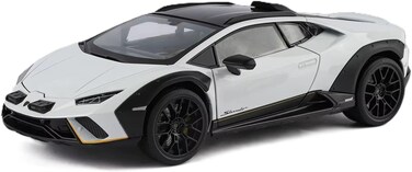 Lamborghini Official Licensed Hurac&aacute;n Sterrato 1:18 Diecast Model Car - Openable Doors, LED Lights, Engine Sound, Suspension - Premium Off-Road Supercar Collectible for Adults &amp; Kids &ndash; (White)