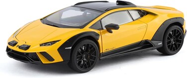 Lamborghini Official Licensed Hurac&aacute;n Sterrato 1:24 Diecast Model Car - Openable Doors, LED Lights, Engine Sound, Suspension - Premium Off-Road Supercar Collectible for Adults &amp; Kids &ndash; (Yellow)