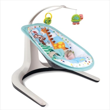 Yaya Duck Babylove 2-in-1 Baby Rocking Chair &amp; Trampoline &ndash; Multifunctional Infant Bouncer with Music &amp; Vibration, Adjustable Recline, 360&deg; Swivel Seat &amp; Removable Toy Bar &ndash; Ages 0m+