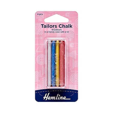 Hemline H245 4 Different Colour Tailor's Chalk In Re-Usable Case
