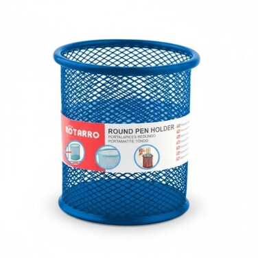 MOTARRO Colorful Round Metal Desk Pen Holder MI002-1C &ndash; Durable Multi-Purpose Pencil, Pen &amp; Marker Organizer for Office, School &amp; Home