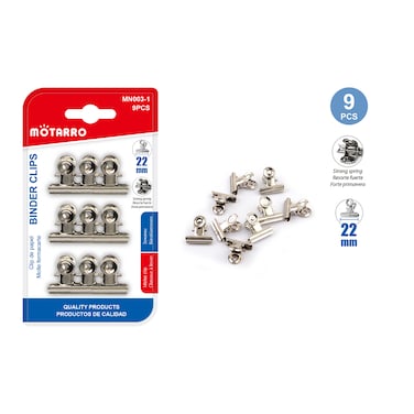 Motarro Binder Clips Silver (MN003-1)