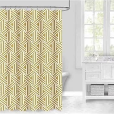 AL ARQAM Shower Curtain for Bathroom 178x183CM with 12 PCS Plastic Hooks
