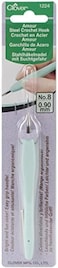 Clover 1224 Amour Steel Crochet Hook No. 8, 0.90mm,Blue
