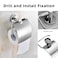 ALARQAM Stainless Steel Tissue Paper Holder - Wall Mounted Bathroom Toilet Roll Holder, Anti-Rust &amp; Durable, Modern Design for Home, Office, and Hotel Use