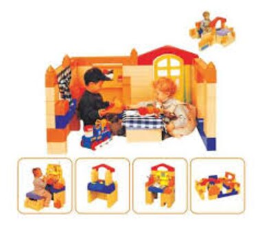 YALLABUYIT Indoor/Outdoor Premium Quality Plastic Blocks Set and Brain Storming games for childs -16641