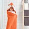 YALLABUYIT Towel with hood, fox shaped/orange, 70x140 cm