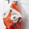 YALLABUYIT Towel with hood, fox shaped/orange, 70x140 cm