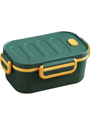 DREAM DOODLE Plastic Thermal Insulation Double Layer Lunch Boxes with Clip Lock Closure Freezer Safe Containers for Kids, Office Men, School (Pack of 1 Random Colour)