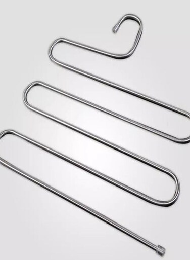 Iron Pants Hanger with Reverse S,Versatile Non-Slip Heavy-Duty Trouser and Jeans Closet Organizer,Won't Deform Clothes,Super Strong Load-bearing Capacity