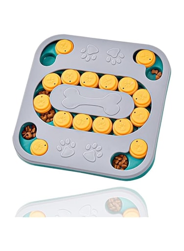 Azonee Dog Puzzle Toys, Dog Slow Feeder Educational Toy Tray, 21 Holes Dogs Food Puzzle Feeder Toys, Puppy Interactive Treat Dispenser for Boredom Improving IQ Stimulating Brain