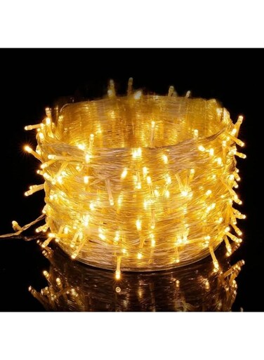 WAMM Fairy Lights   30m (98ft) 300LEDs Copper Wire Outdoor String Lights with 8 Modes   2-Pin EU Plug   Warm White   Waterproof for Christmas, Home, Gardens, Patios, Weddings, and Parties