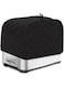 Azonee Polyester Fabric Quilted Four Slice Bread Toaster Cover Bakeware Protector, Dust and Fingerprint Protection - Best Gift for Mother, Black (12 x 11 x 8.5 inch)