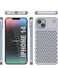 Compatible with iPhone 15 Plus Aluminum Alloy Heat Dissipation Phone Case Breathable Cooling Hollow Borderless Aromatherapy Case for Men Women Slim Shockproof Phone Cover, Titanium Silver