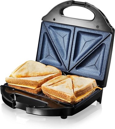 Sandwich Maker Panini Press Sandwich Maker With Nonstick Surface Breakfast Sandwich Maker Makes 2 Sandwiches In Minutes With Easy Cut Edges Indicator Light