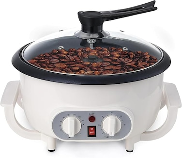 Coffee Roaster, 800 W Upgrade Coffee Roaster Machine with Clear Glass Cover, 0-240℃ Adjustable Temperature and 750g Coffee Capacity