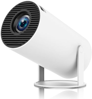 Projector 4K Smart Android Projector &ndash; 200" Portable WiFi &amp; Bluetooth Home Theater, Auto Keystone, Round Flip Design