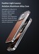 Phone Case Aviation Aluminum Alloy Leather Case for iPhone 15 Pro Max, Slim Fit Metal Case, Lightweight Top-Grain Leather Phone Case, Magsafe Compatible, Built-in Fragrance Diffuser, Titanium Silver