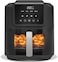 Air Fryer Slim, 5L, 1KGs, Large Basket, Space-Saving Slim Design, Air Fry, Bake, Reheat, with 5 Presets, Clear Window &amp; Light, Black, 1500 Watts