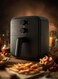 Air Fryer 3.8 Liters with Timer Temperature Adjustable Control and 8 Preset Programs, 1600W, Black