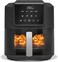 Air Fryer Slim, 5L, 1KGs, Large Basket Space-Saving Slim Design Air Fry, Bake, Reheat, with 5 Presets Clear Window &amp; Light, Black, 1500 Watts