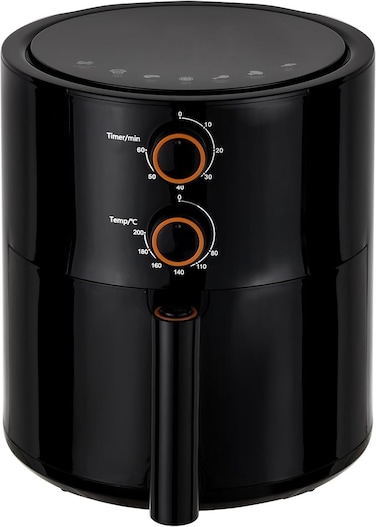 Air Fryer 4.0 L Pot, Non-Stick Coating, with Vortex Frying Technology/Multiple Function, 1-60 Min Timer, Temperature 80-200 Degree Celsius, Black