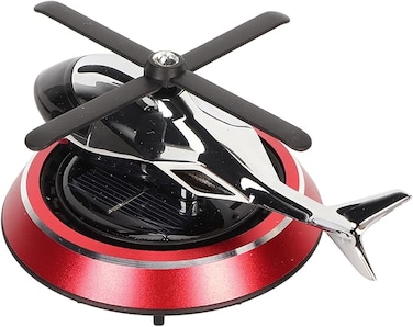 Helicopter Solar Car Air Freshener Rotating Dashboard Perfume Diffuser Fragrance Refill, Solar Powered Design for Car Interior Decoration