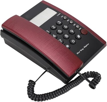 Landline Telephone, Classic Corded Desk Phone with Redial &amp; Ringer Control, Reliable Fixed Line Phone for Home, Office&nbsp;&amp;&nbsp;Business&nbsp;Use