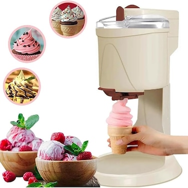 Ice Cream Machine Household Homemade Fruit Yogurt Ice Cream Maker IL Food-Grade Liner for Kids Visible 10 MIN Make Ice Cream