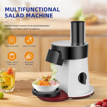 Salad maker 5-in-1 Salad Maker, Multi-Function Vegetable Chopper, Slicer, Shredder &amp; Grater for Easy Meal&nbsp;Prep
