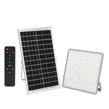 300W Solar Flood Light, 3 Colour Change LED Outdoor Lamp, 12H Runtime, IP65 Waterproof, High-Capacity Battery for Garden &amp; Security Lighting