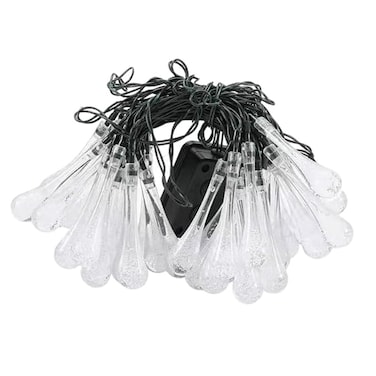 Water Drops Lights-10 Meter 100 LED Lights Battery Powered Indoor Lights, Outdoor Garden Party Fairy Tale Lights