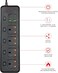 Power Socket Extension with 5M Cable, 30W High Performance Multi-Plug Power&nbsp;Strip