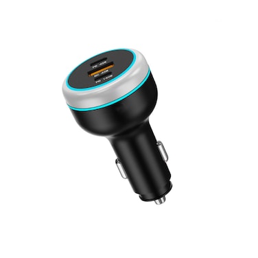 Fast Car Charger USB Type-C &amp; Lightning, Dual Port Quick Charging for iPhone, Android, Tablets, Compact In-Car Charger for All&nbsp;Vehicles