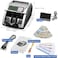 Money counter machine with counterfeit detection, featuring a large LCD display for easy operation and accurate banknote verification