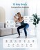 Body Fat Scale Smart BMI Scale Digital Bathroom Wireless Weight Scale, Body Composition Analyzer with Smartphone App sync with Bluetooth, 396 lbs, Black