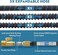 Expandable Garden Hose 7.5m, 15m, 30m UAE Standard Brass Connectors, Ultra-Lightweight Design, 10 Modes Nozzle, Triple Latex Core &amp; 4000D Fabric for Garden, Car, Pet (Blue-15m, 50ft)