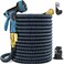 Expandable Garden Hose 7.5m, 15m, 30m UAE Standard Brass Connectors, Ultra-Lightweight Design, 10 Modes Nozzle, Triple Latex Core &amp; 4000D Fabric for Garden, Car, Pet (Blue-15m, 50ft)