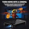 4K Mini Projector with Bluetooth &amp; Built-in Android Ultra HD LED Home Cinema Projector with Keystone Correction for Movies &amp; Streaming